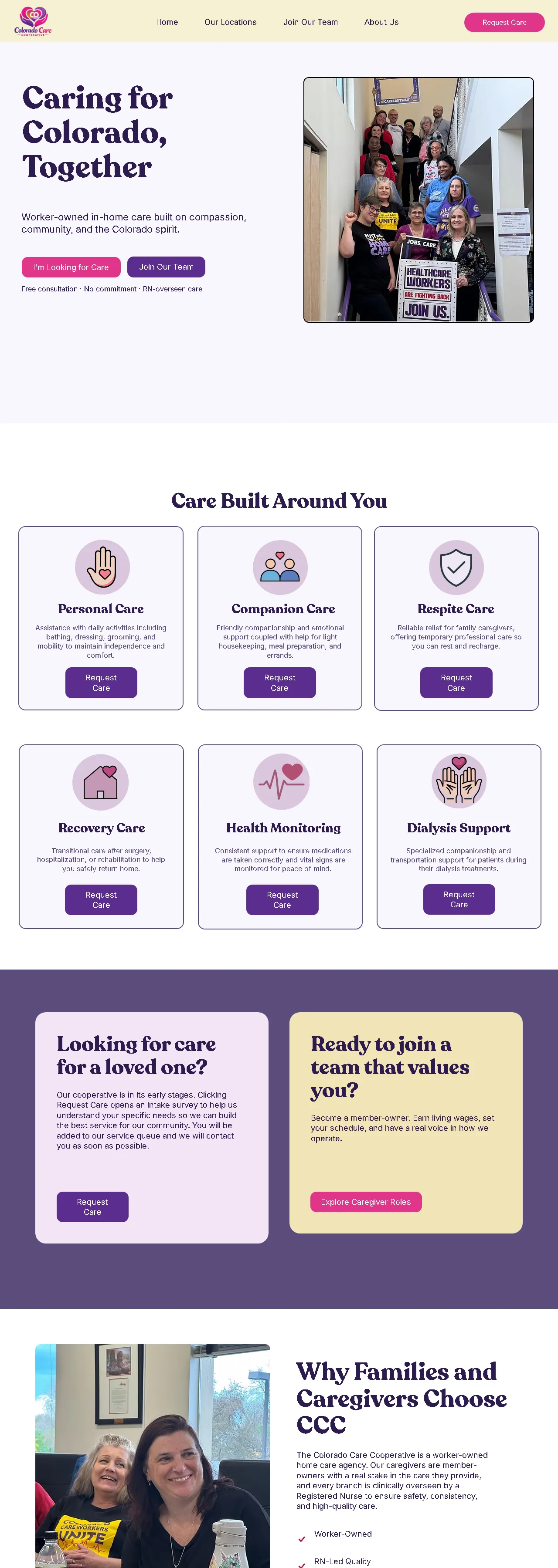 Screenshot of CoCare Co-op