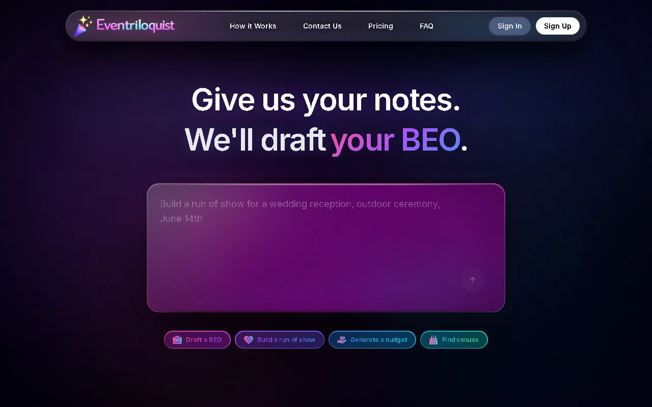 Screenshot of Eventriloquist